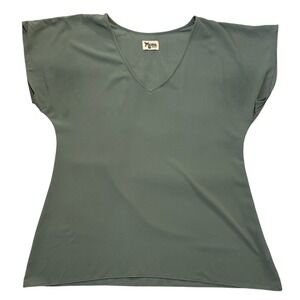 Mumu Show Me Your Mumu Sage Green V Neck Dolman Sleeve Top Size Medium